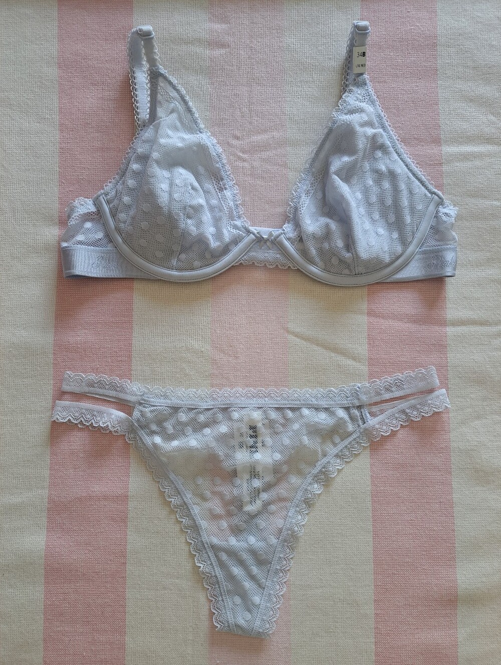 PINK Lingerie Set (34B,M) New